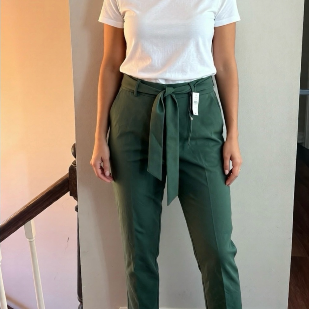 LOFT Green Belted Pantsuit